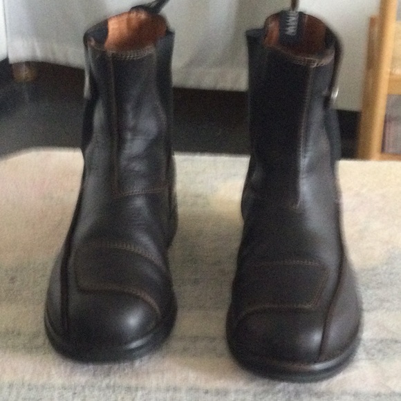 Men's Black Leather Boots - Picture 1 of 7